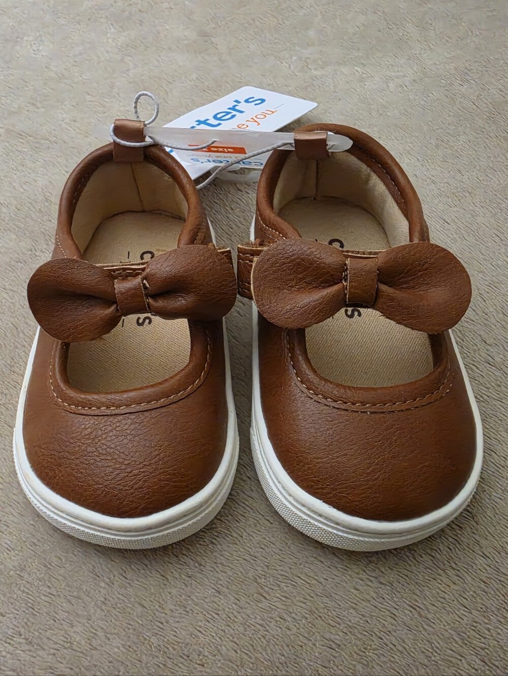 Carter's Just One You Baby Girl Brown Mary Jane w/Bow Size 3